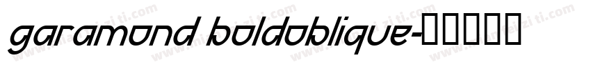 garamond boldoblique字体转换